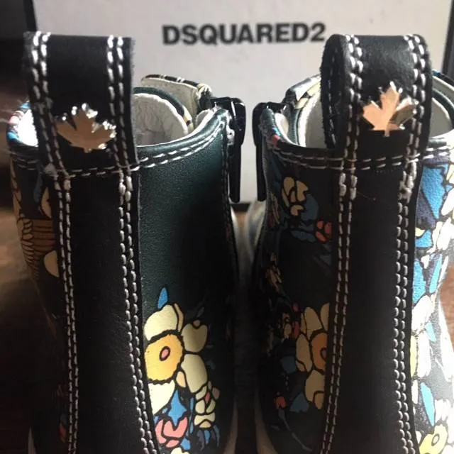 Dquared2 kids flower floral sneakers