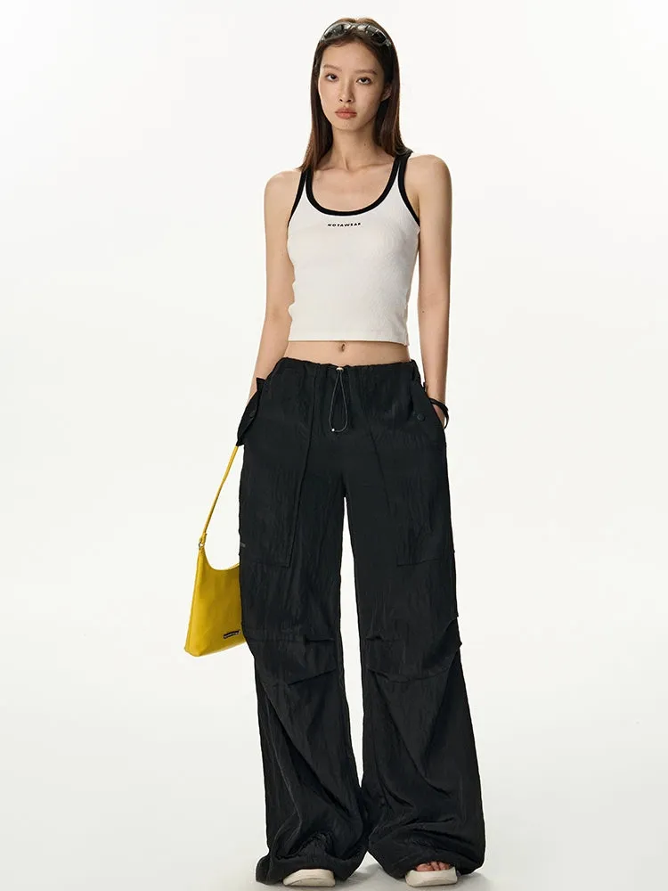 Drawstring Wide-Leg Loose Casual Pants