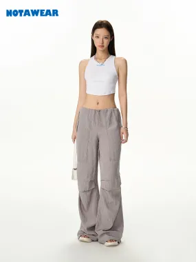 Drawstring Wide-Leg Loose Casual Pants