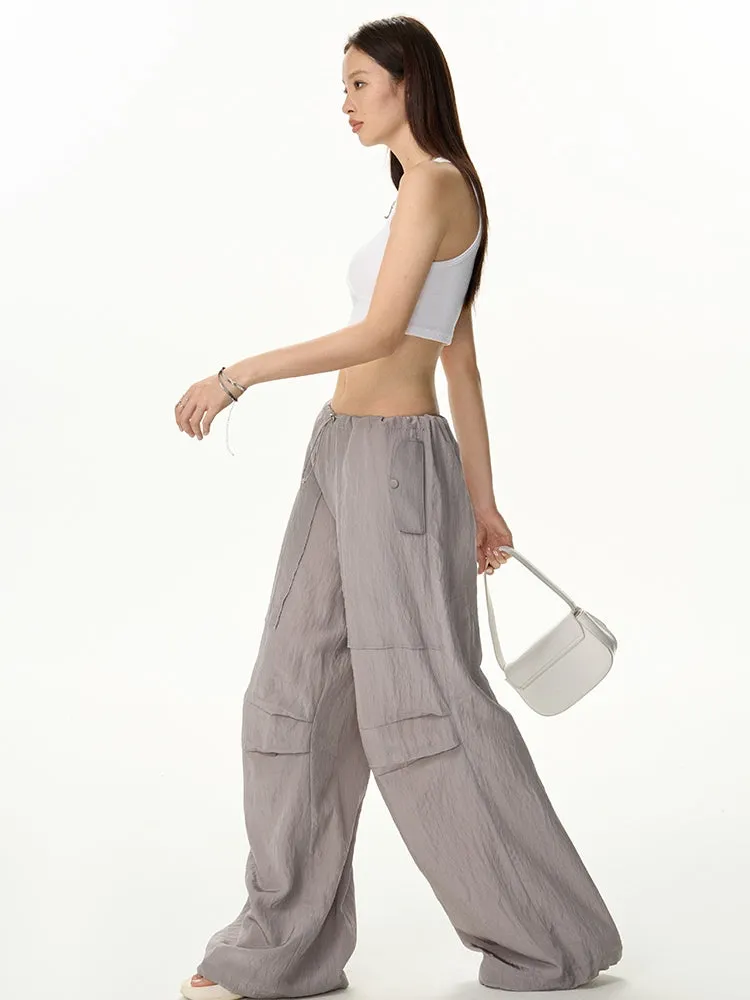 Drawstring Wide-Leg Loose Casual Pants