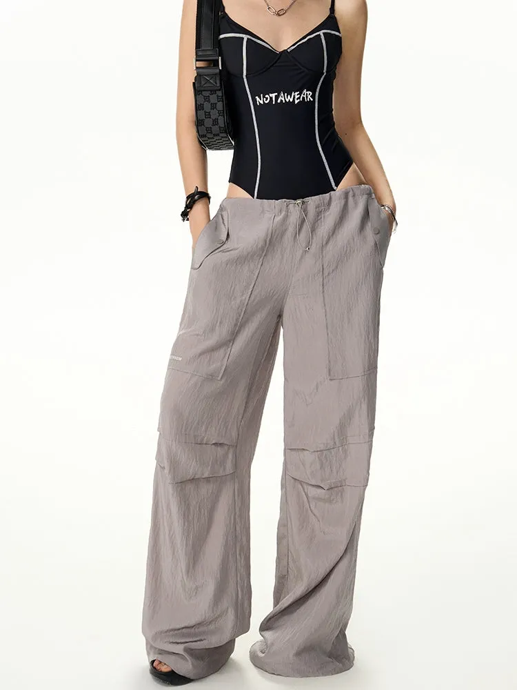 Drawstring Wide-Leg Loose Casual Pants