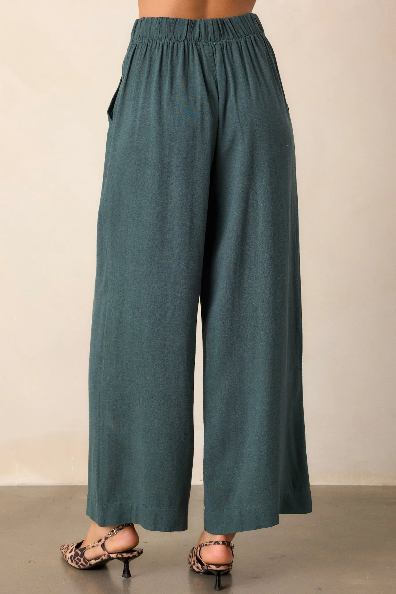 Drift Away Green Straight Leg Pants