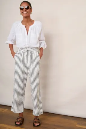 Everly Stripe Trousers - Blue/Ivory