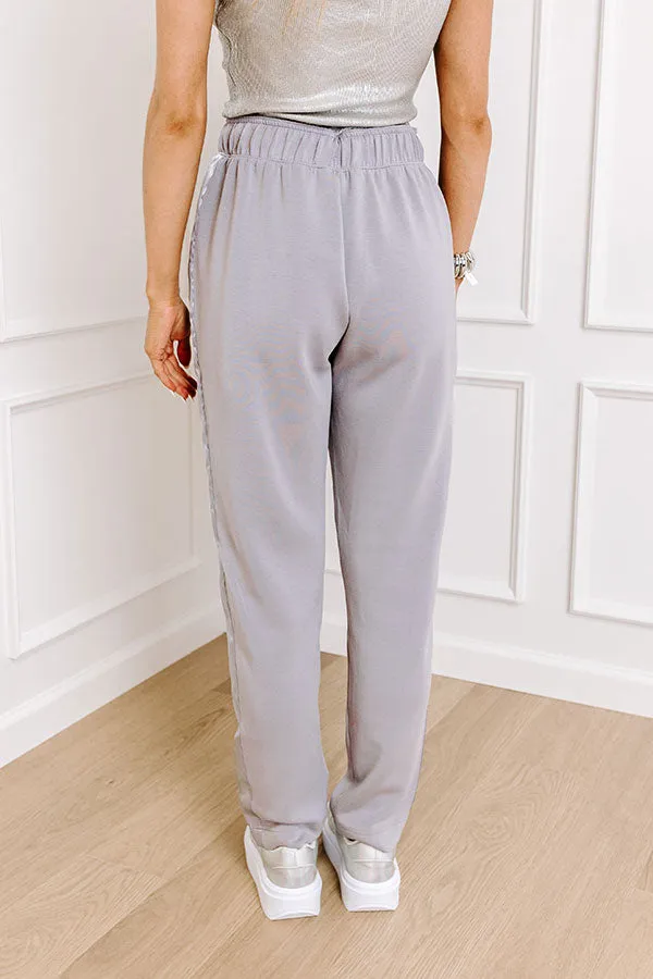 Flow And Chill High Waist Straight Leg Pants in Grey