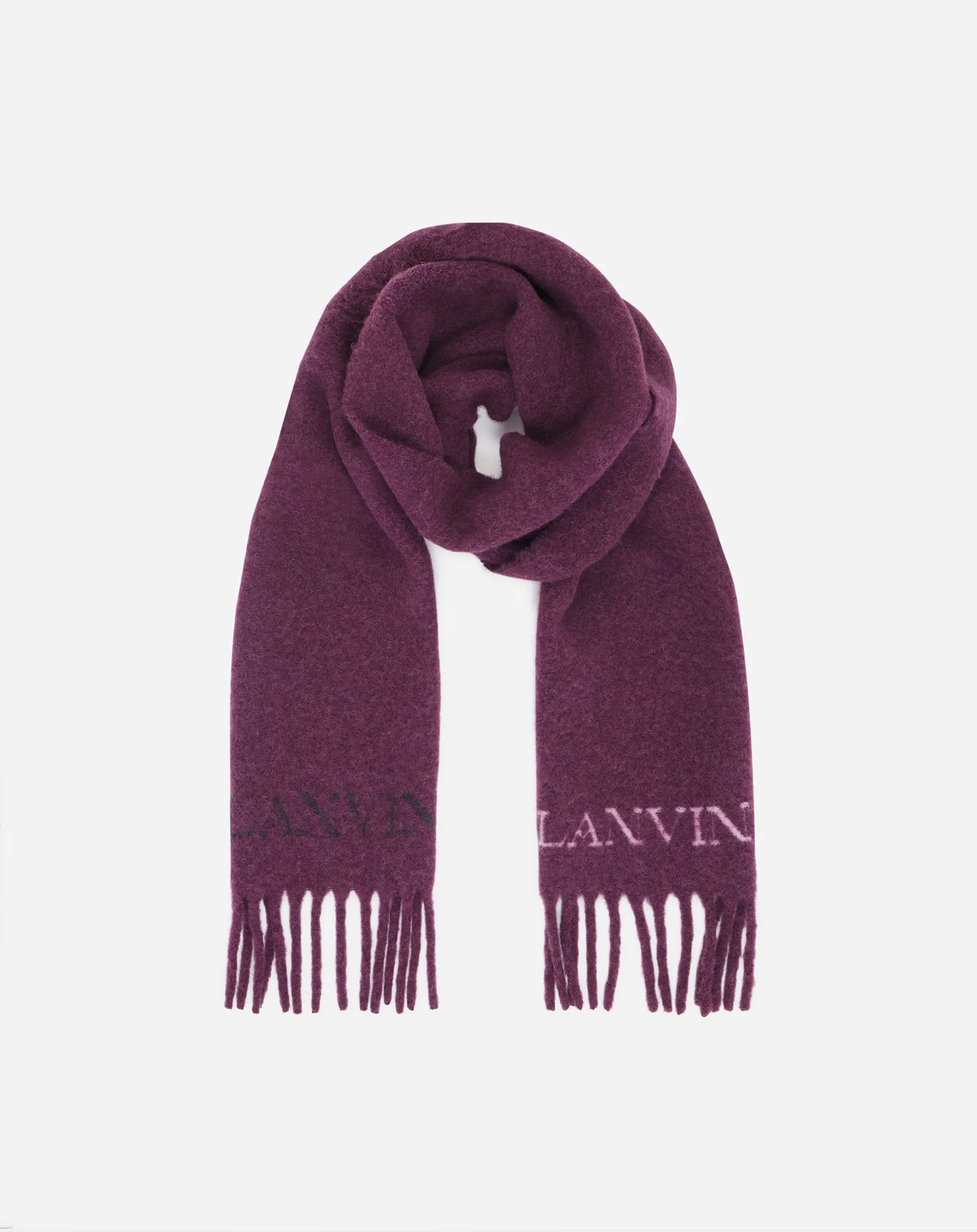 FRINGED SCARF IN WOOL