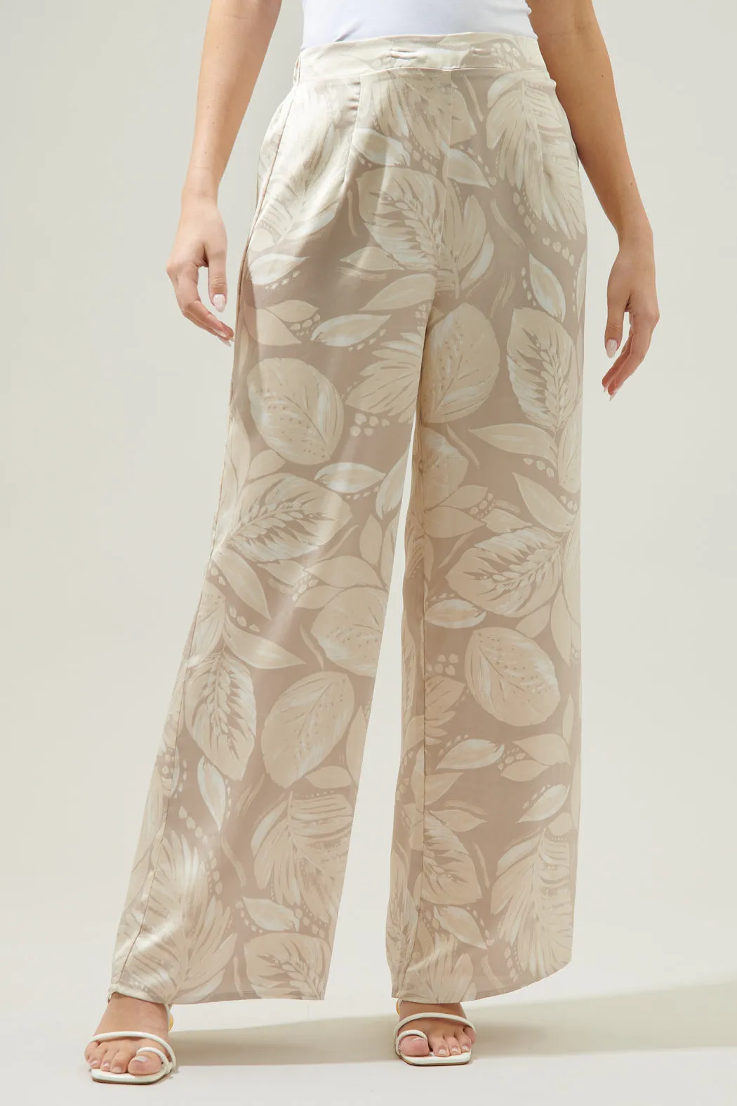 Gardenia Floral Wide Leg Pants