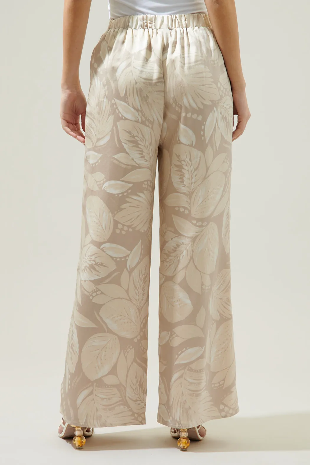 Gardenia Floral Wide Leg Pants