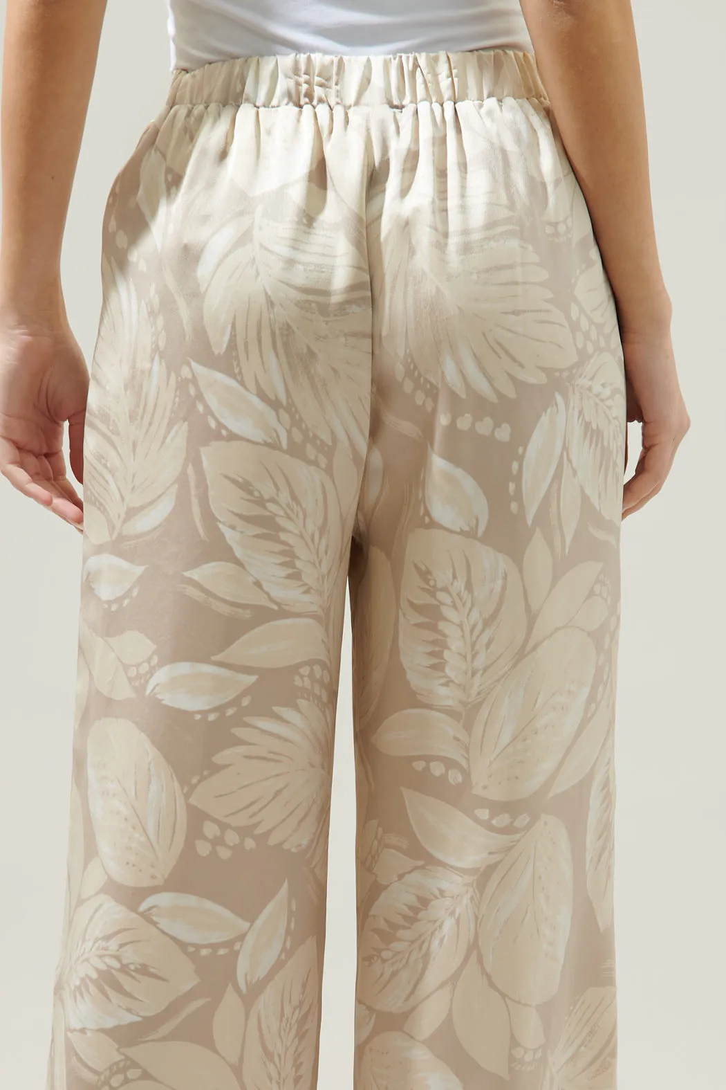 Gardenia Floral Wide Leg Pants