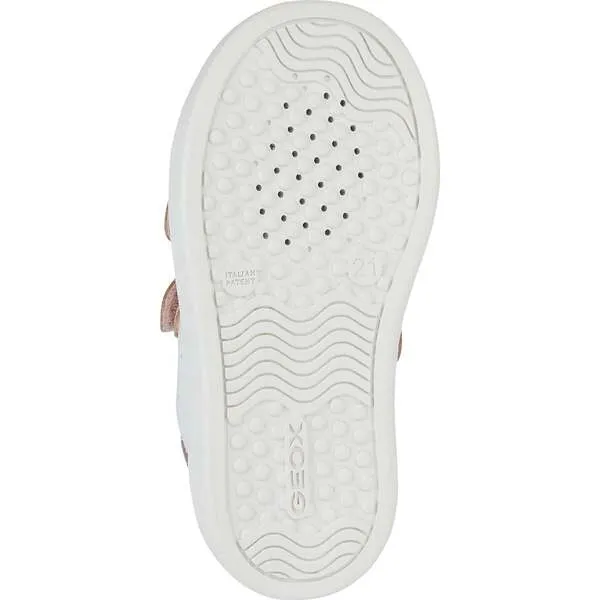 Geox Rose Nashik Velcro Sneakers, White