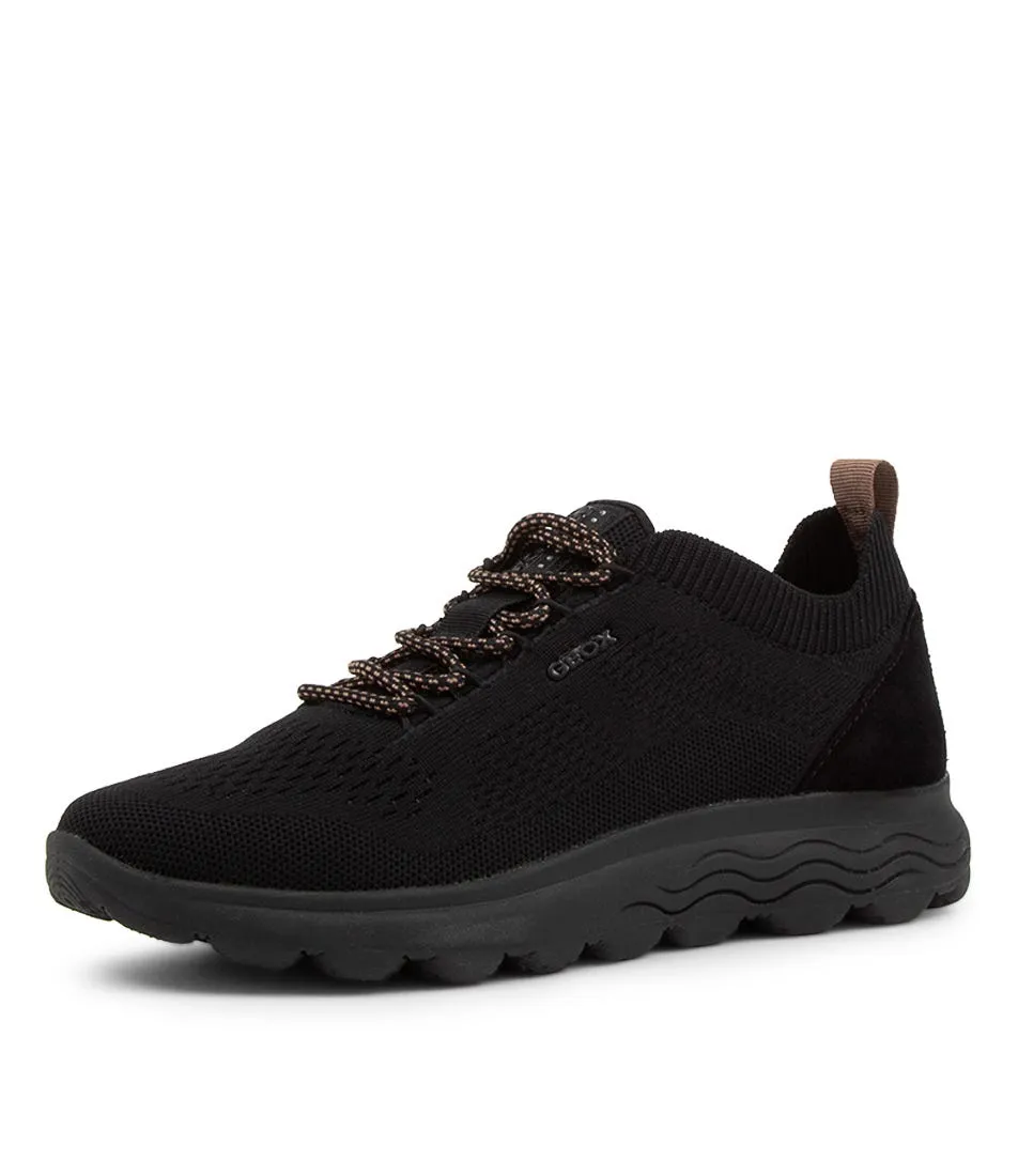 GEOX Spherica Black Fabric Sneakers