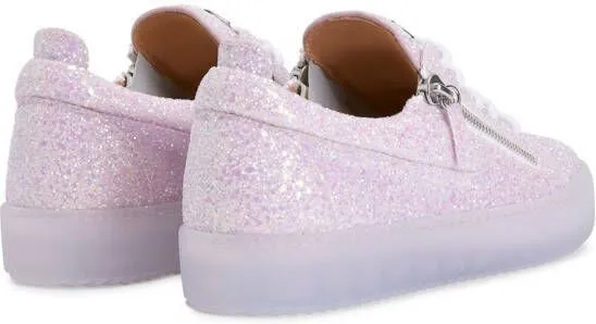 Giuseppe Zanotti sequin-embellished low-top sneakers Pink