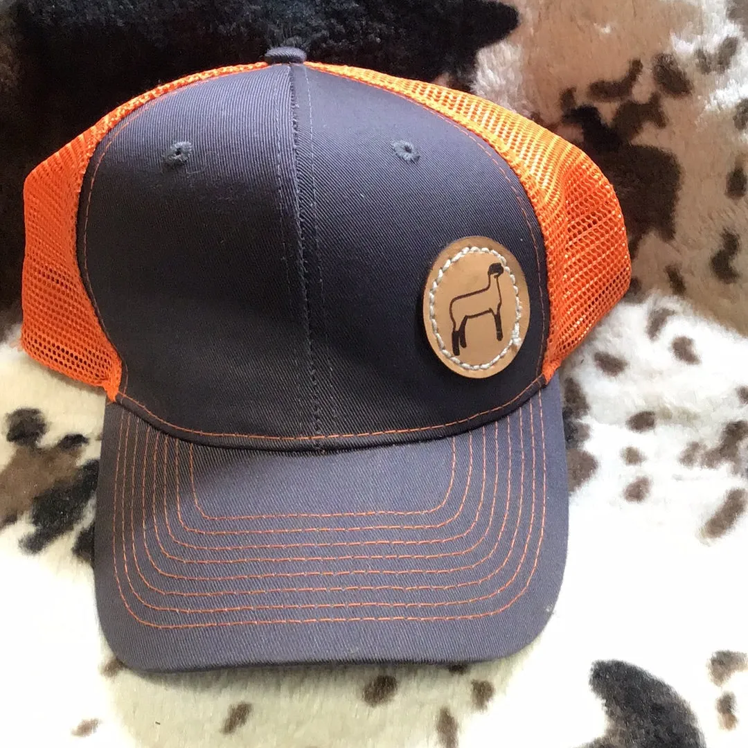 Gray & Orange Sheep Cap