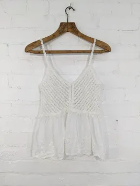 Gringo Crochet Frill Vest Top