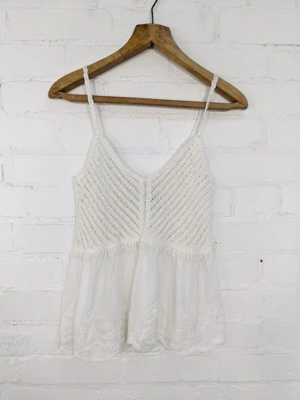 Gringo Crochet Frill Vest Top