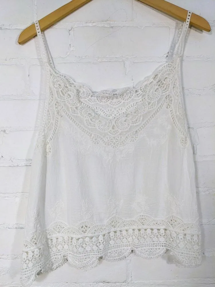 Gringo Strappy White Vest Top