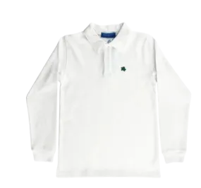 Harry Long Sleeve Polo- White