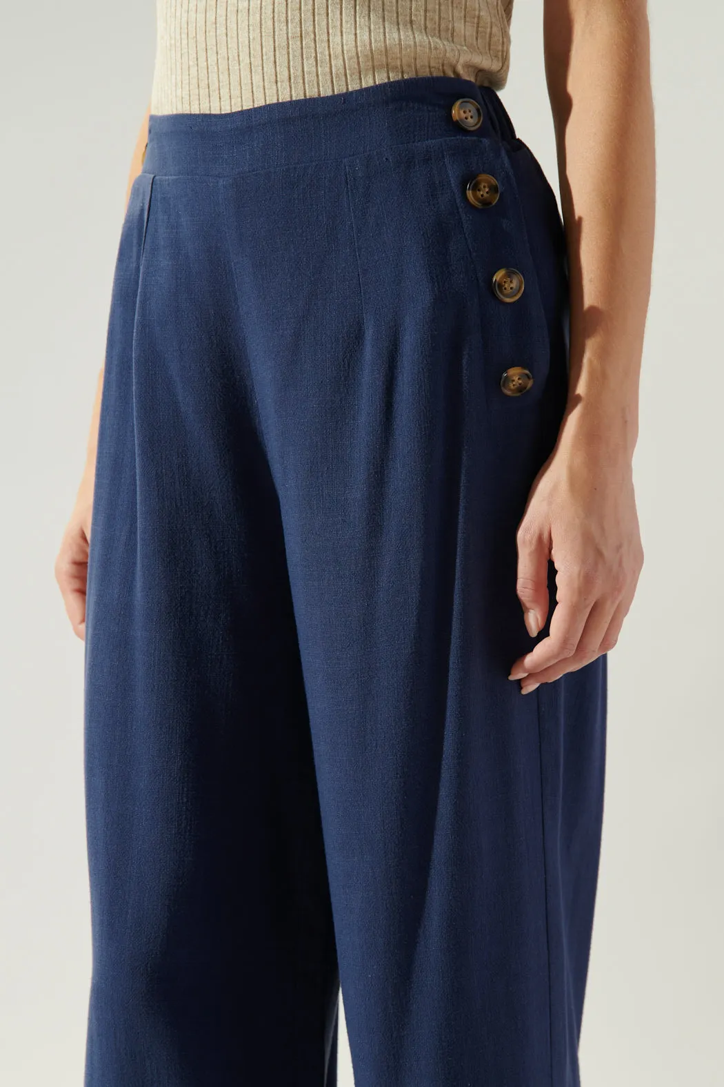 Heron Linen Wide Leg Pants