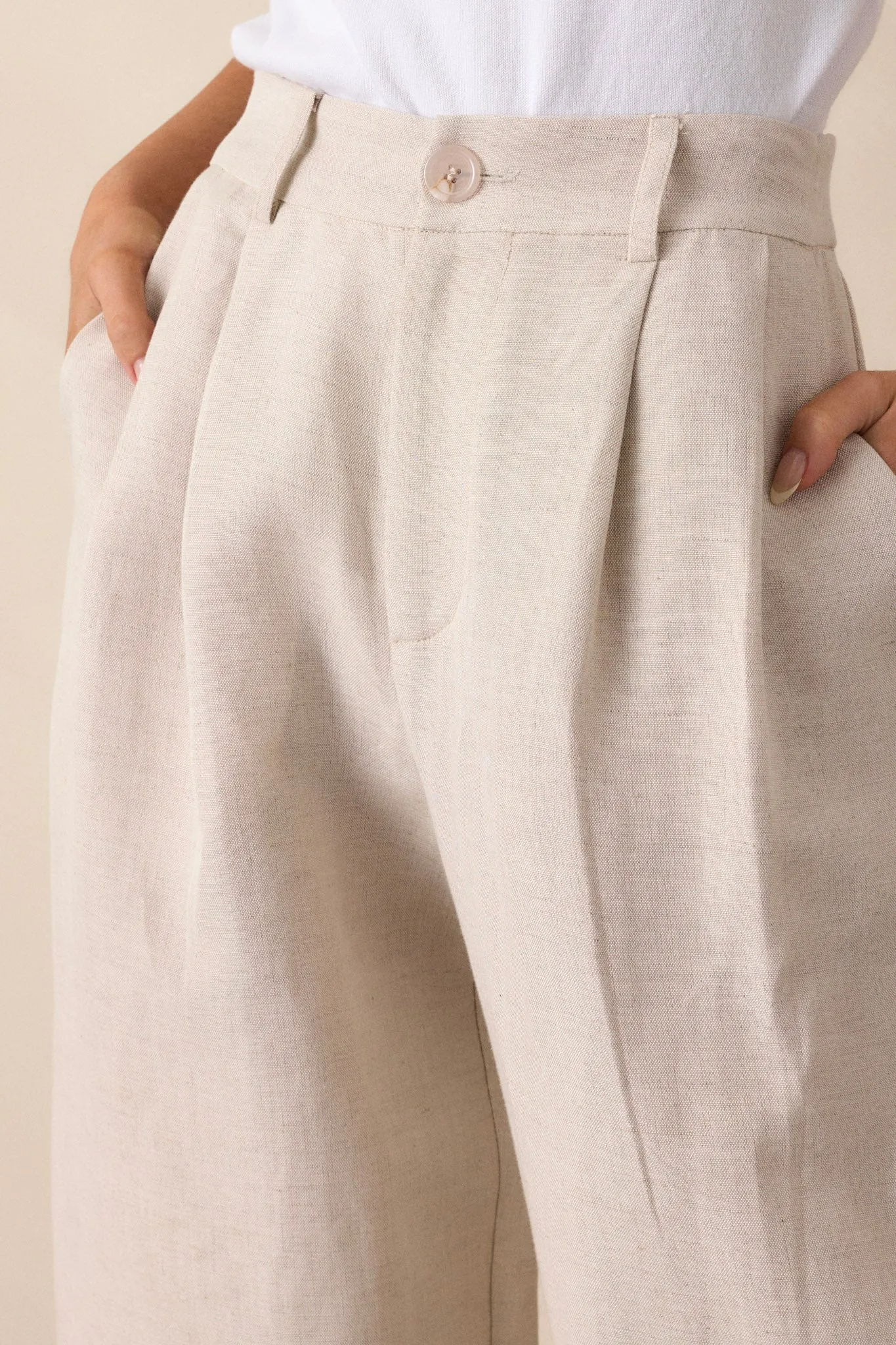 Horizon Hideaway Beige Straight Leg Pants