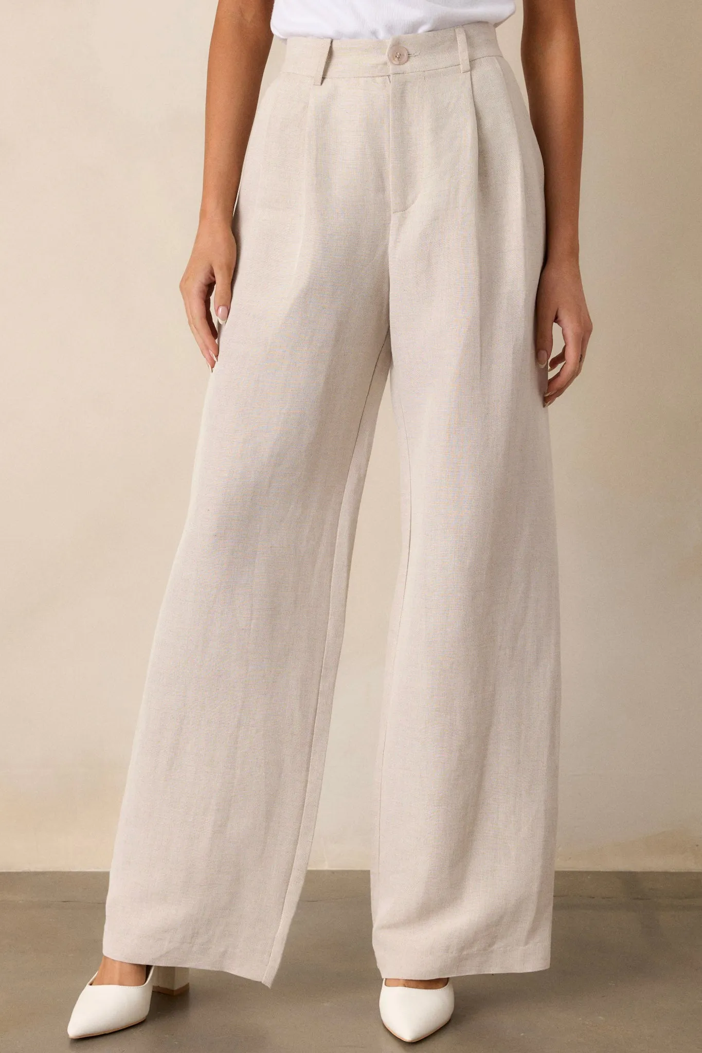 Horizon Hideaway Beige Straight Leg Pants