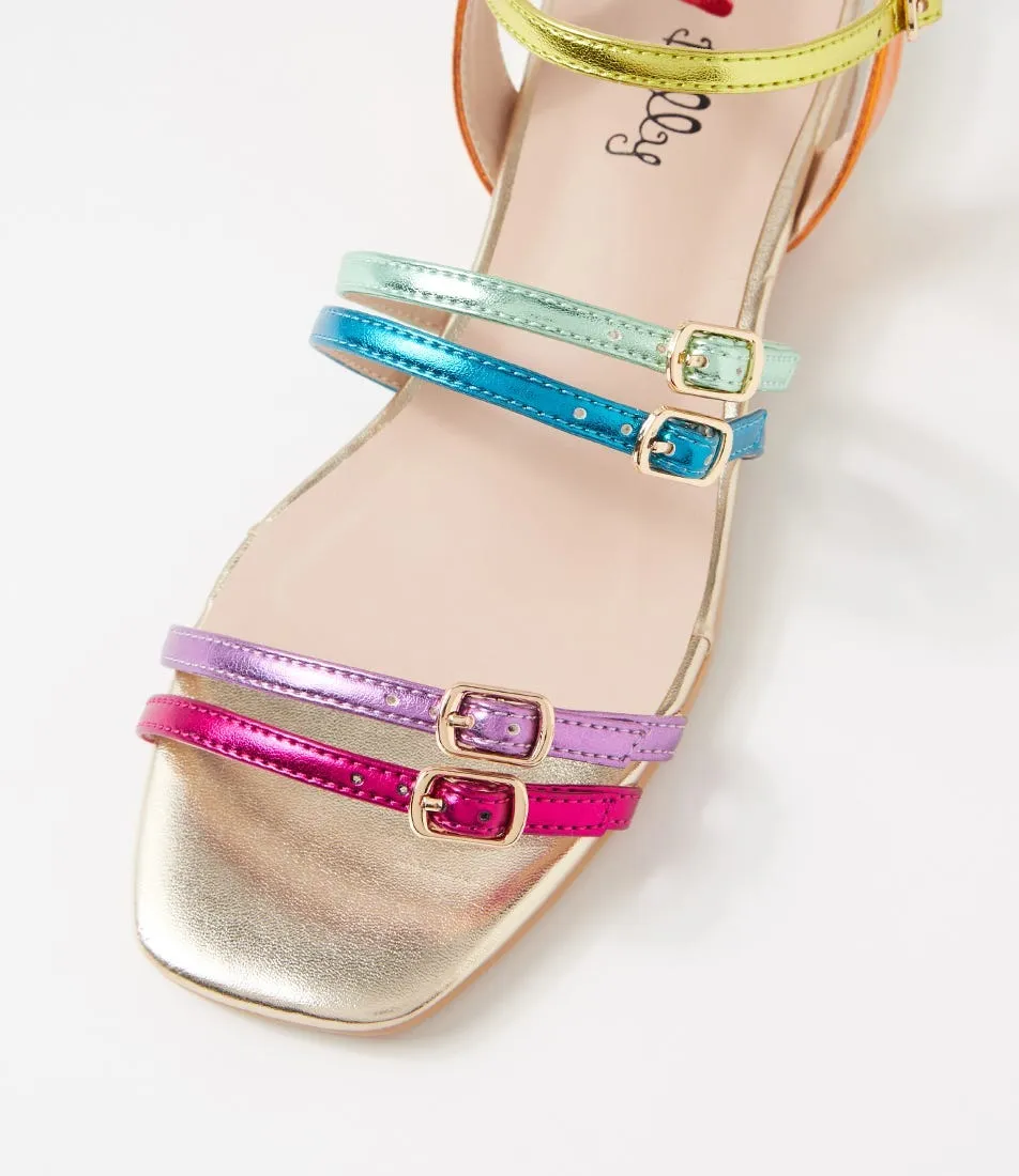 I LOVE BILLY Nondell Bright Metallic Sandals