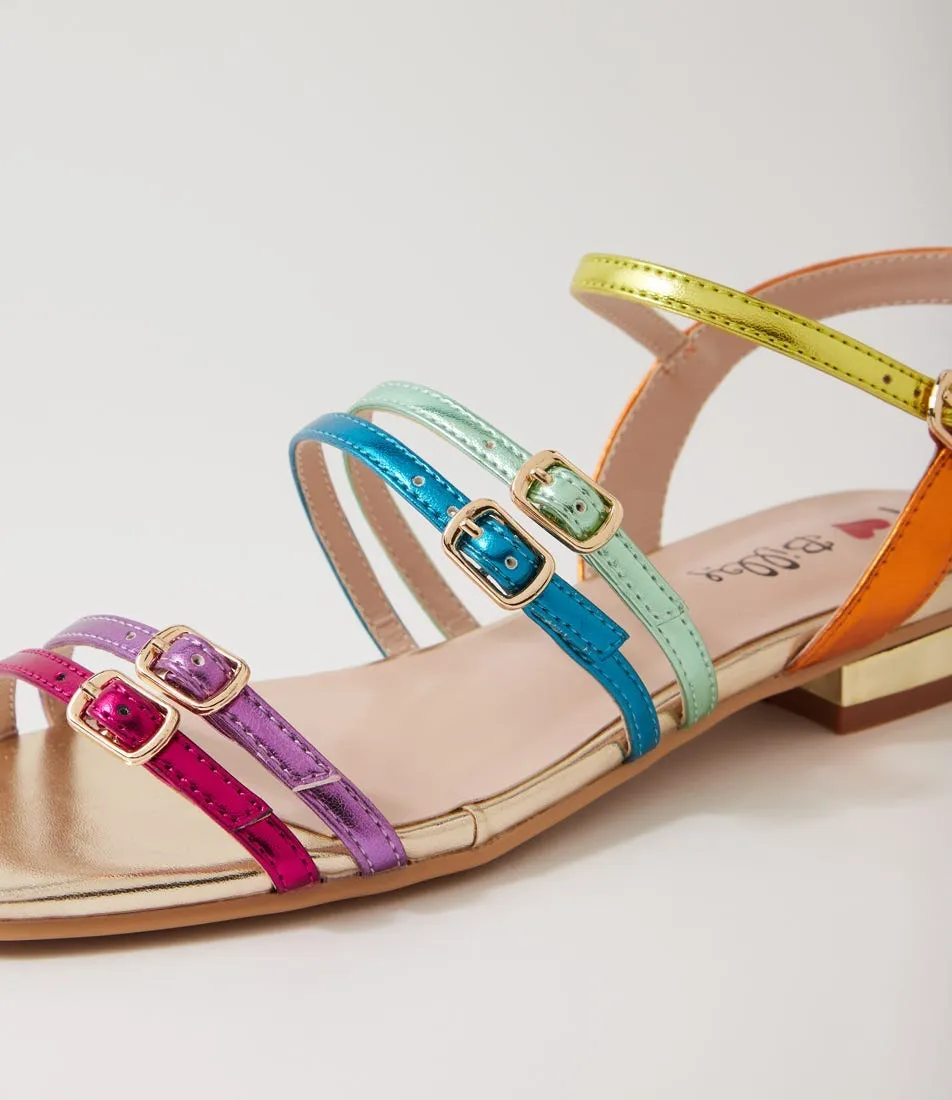 I LOVE BILLY Nondell Bright Metallic Sandals