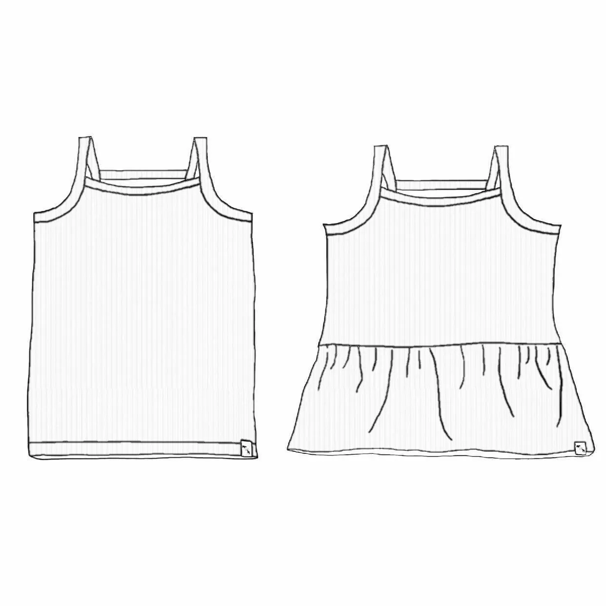 Jersey- Kinley Tank/Peplum