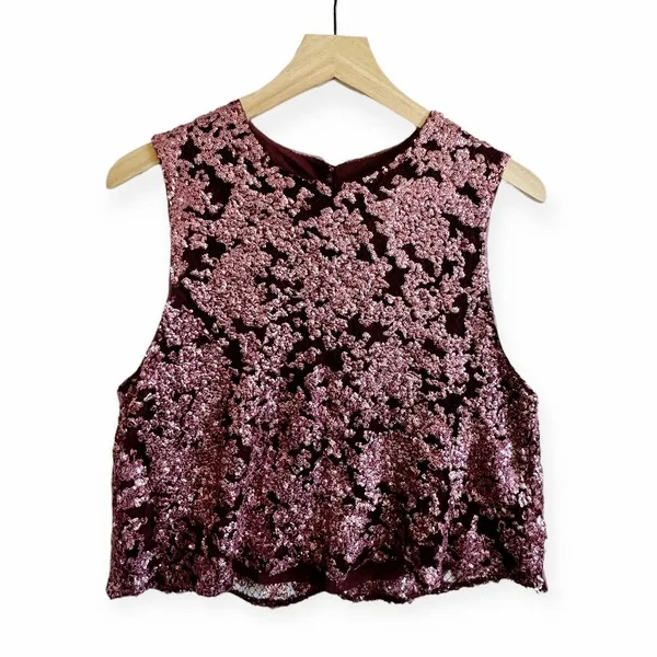 Jewel Sequin Sleeveless Top I