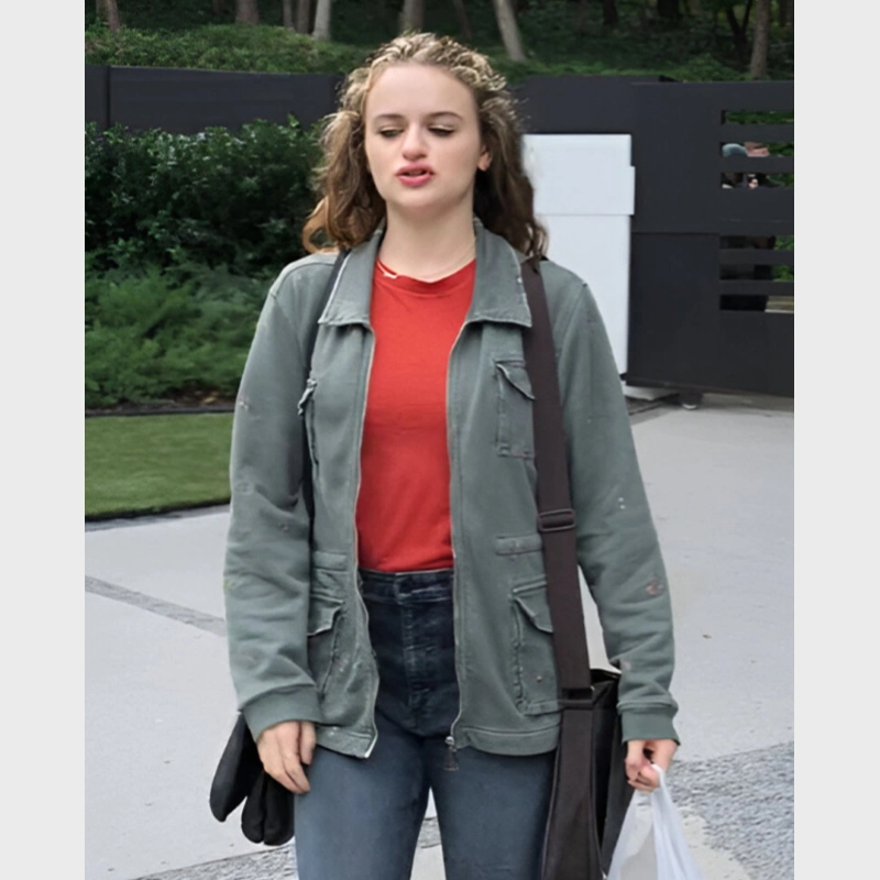 Joey King Film A Family Affair 2024 Zara Ford Cotton Grey Jacket