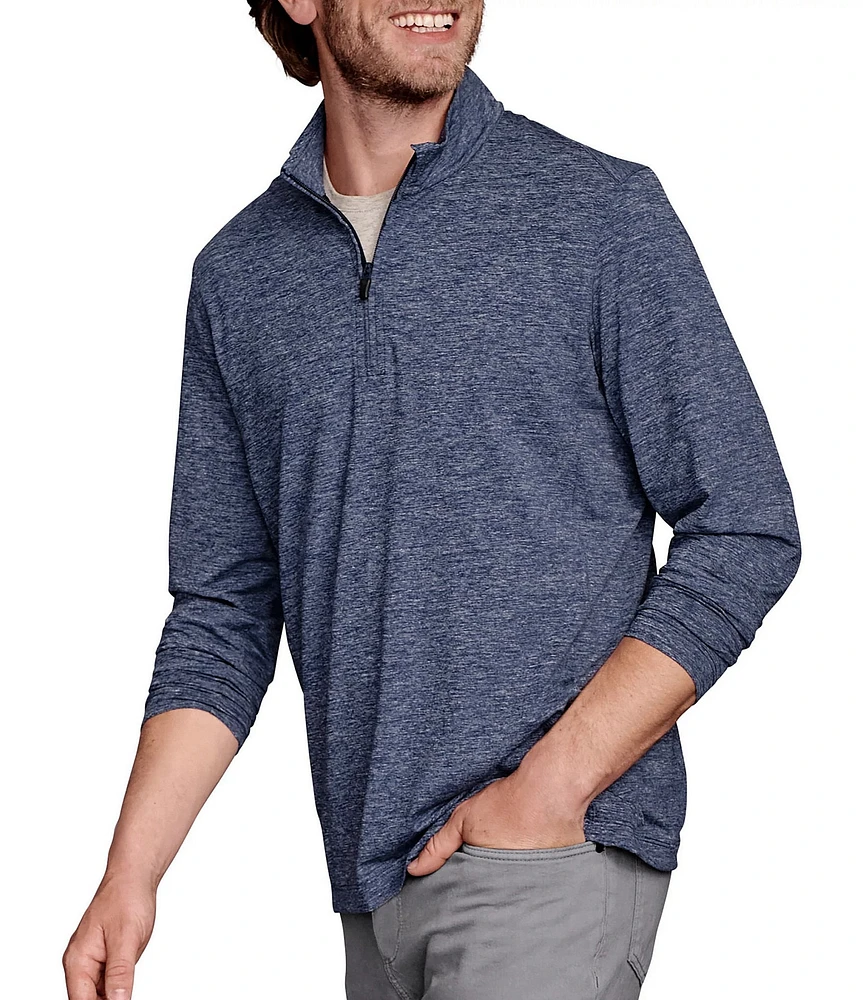 Johnston & Murphy XC4 Heathered Performance Quarter-Zip Pullover