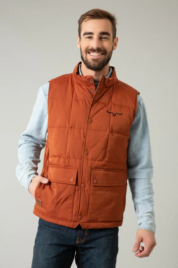 Kimes Ranch Men's Dakota Vest in Rustic Brown