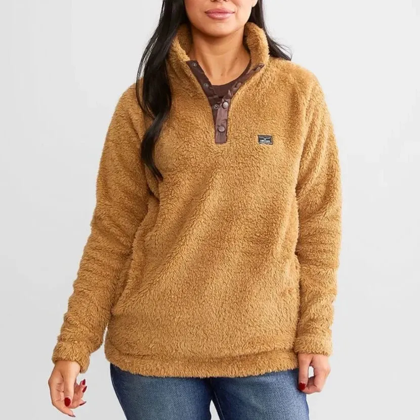 Kimes Ranch Women's Fozzie Pullover Sweatshirt in Camel