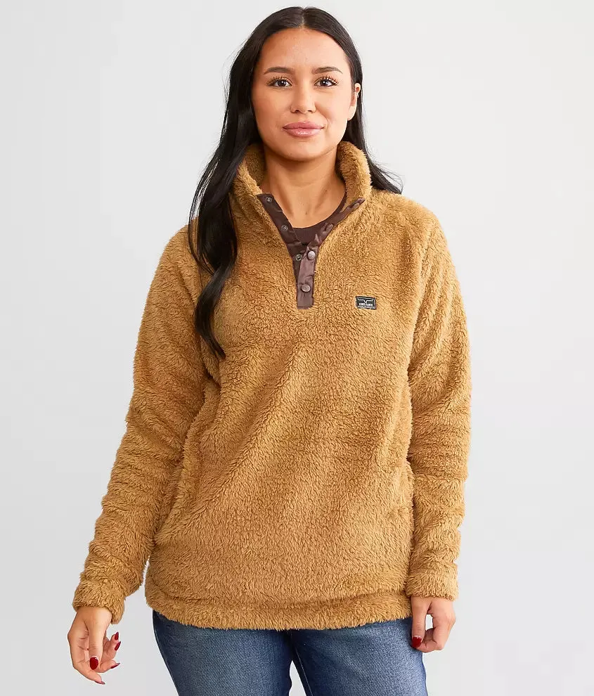 Kimes Ranch Women's Fozzie Pullover Sweatshirt in Camel