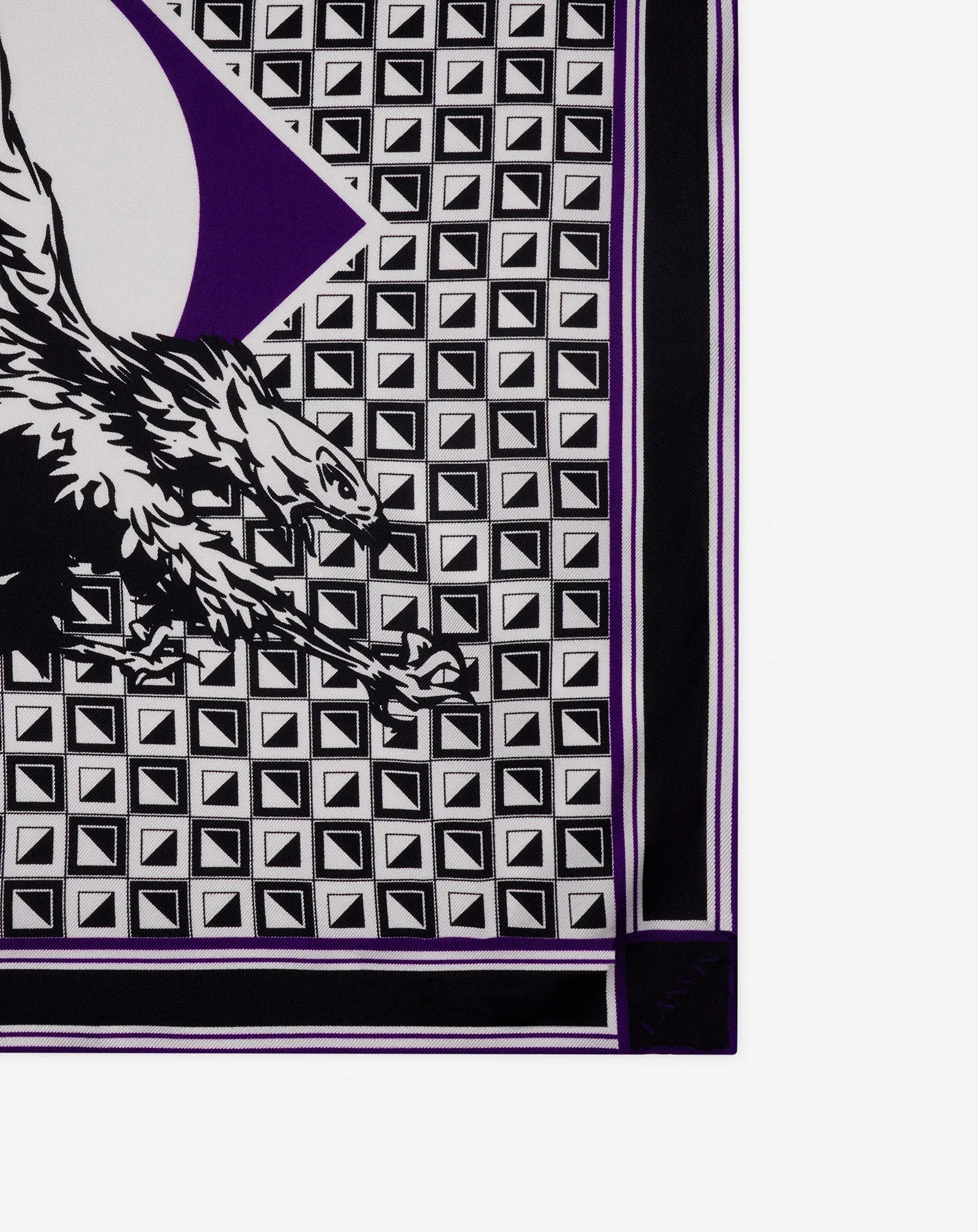 LANVIN x FUTURE SCARF EAGLE PRINT AND SILK TRIANGLES