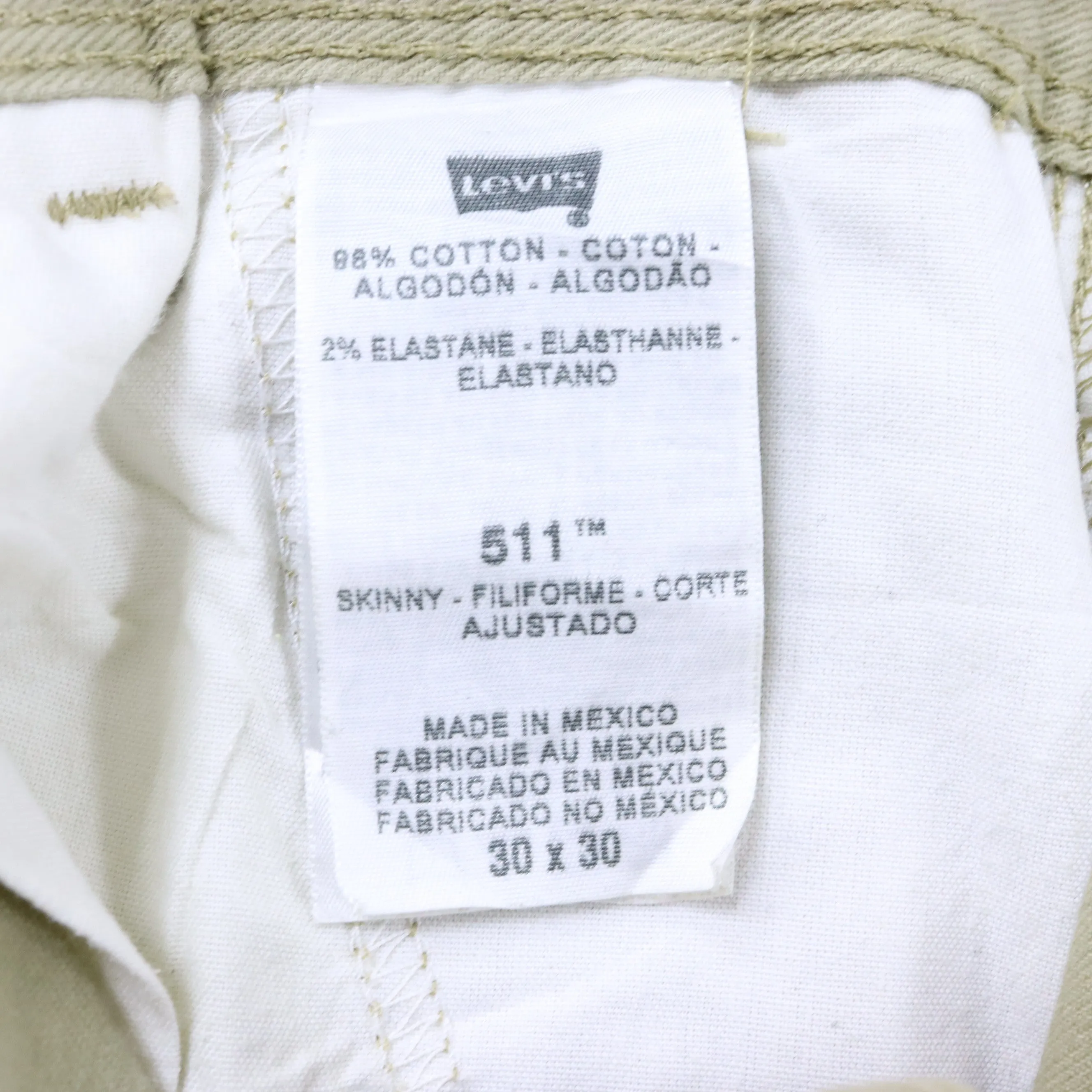 Levi's 511 Beige Trousers