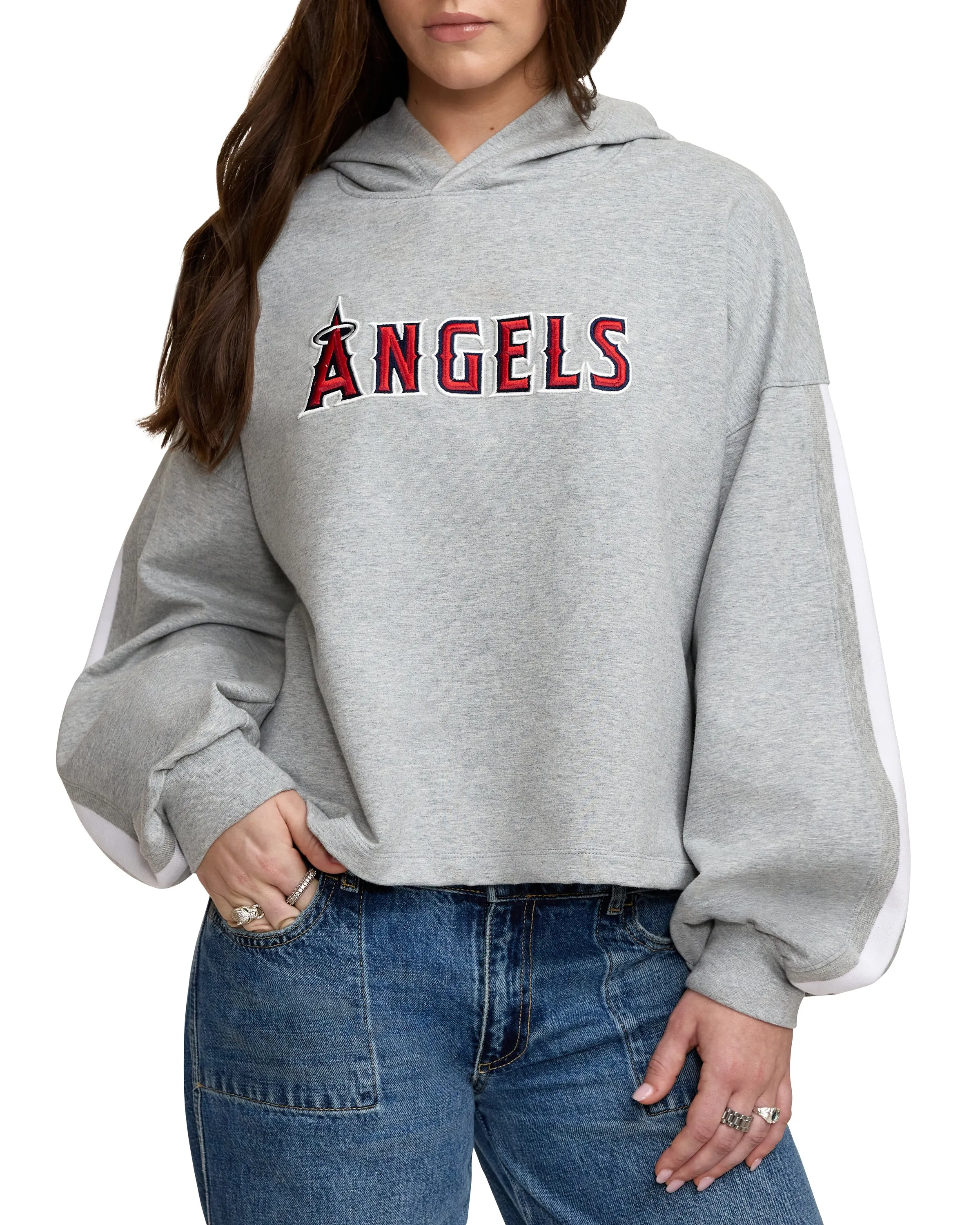 Los Angeles Dodgers Gray Logo Select Women's Hoodie