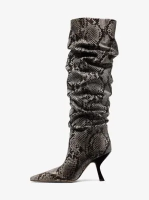 Luna Snake Embossed Leather Boot