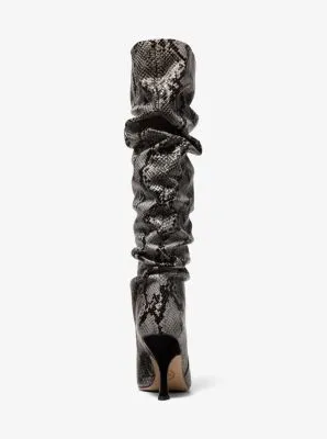 Luna Snake Embossed Leather Boot