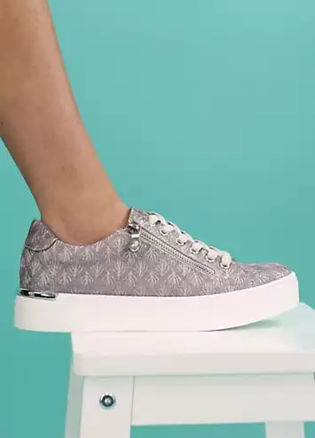 Lunar Layne Pewter Trainers | Grattan