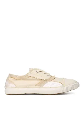 Maison Margiela Cream Cotton Sneakers