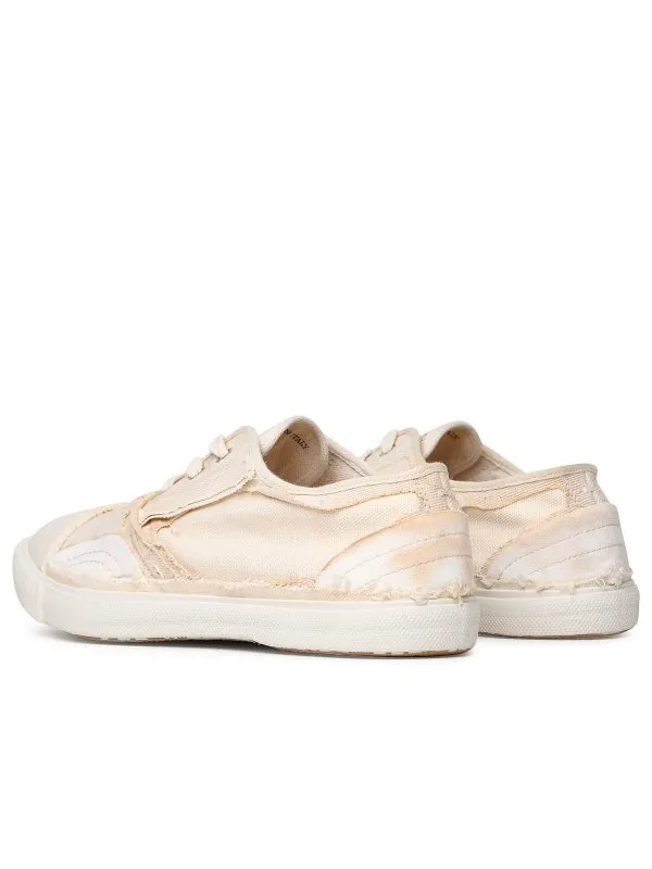 Maison Margiela Cream Cotton Sneakers