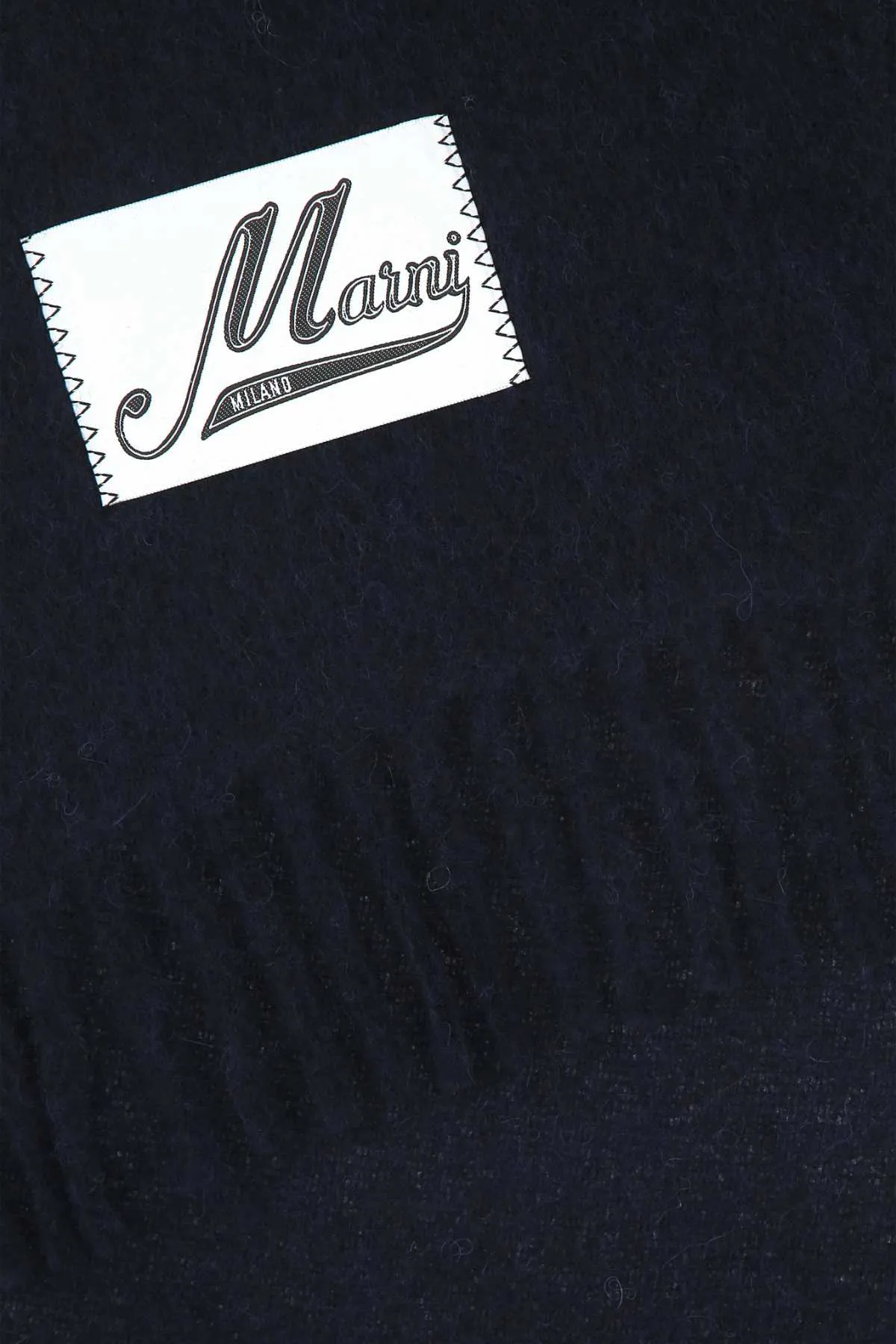 Marni Midnight Blue Alpaca Blend Scarf