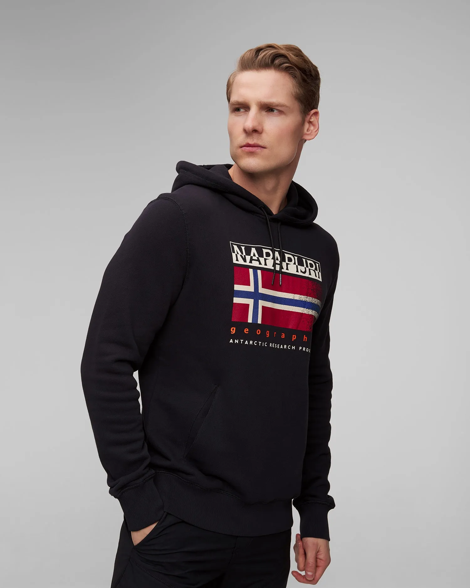 Men's black hoodie Napapijri B-Kreis H NP0A4HPE0411-1