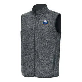 Men's Buffalo Sabres Antigua Heather Gray Fortune Full-Zip Vest