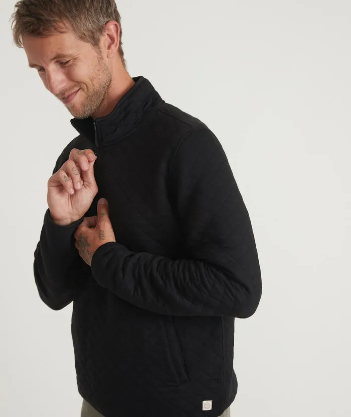 Men's Corbet Quarter Zip Pullover in Black