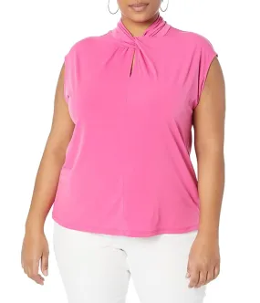 MICHAEL Michael Kors Plus Size Twist Neck Sleeveless Top Women's