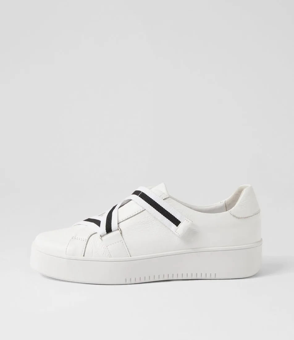 MIDAS Lenra White Leather Sneakers