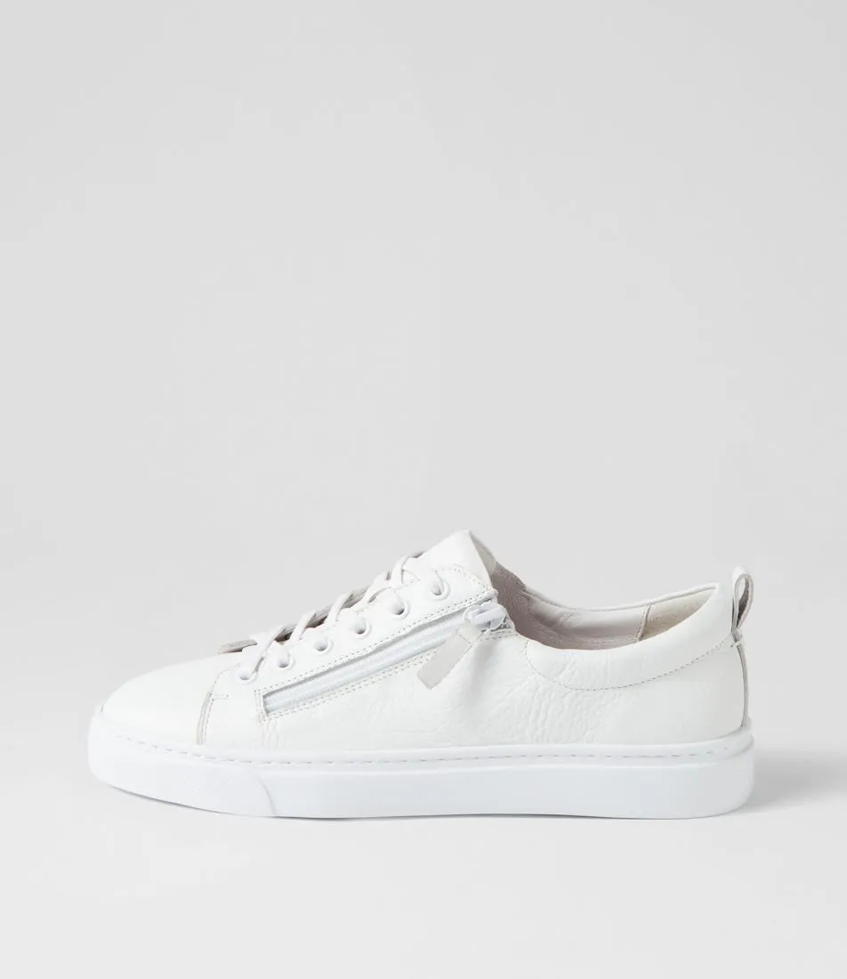 MIDAS Olar White Leather Sneakers