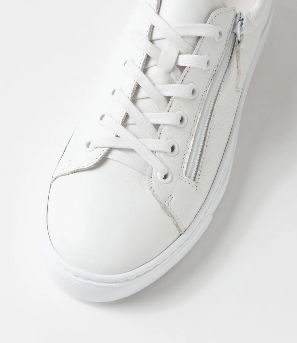 MIDAS Olar White Leather Sneakers