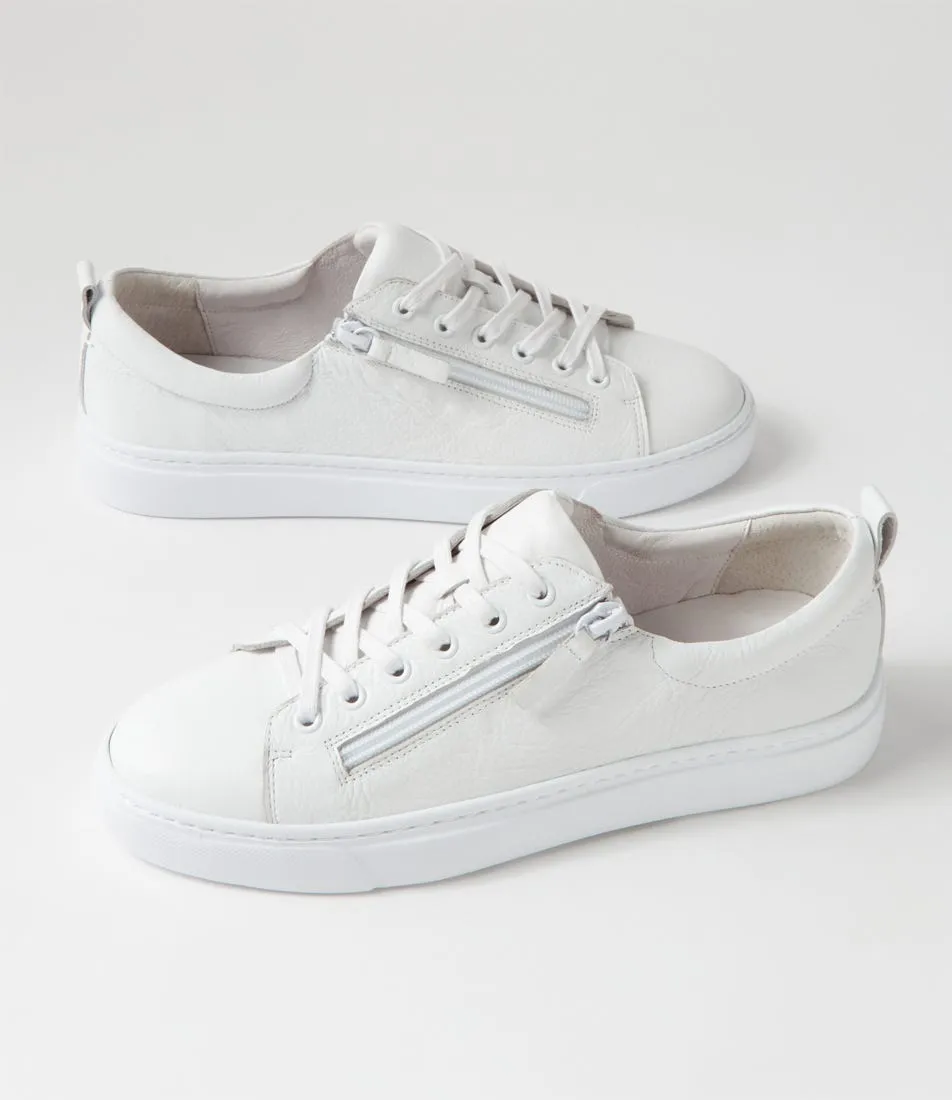 MIDAS Olar White Leather Sneakers