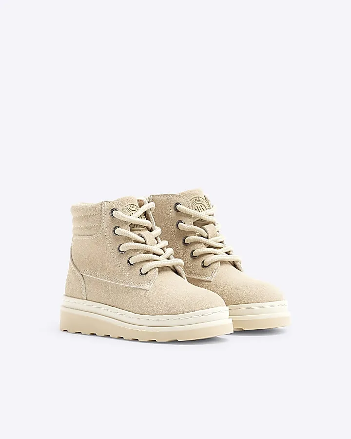 Mini Boys Beige Nubuck Boot